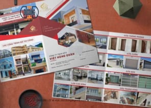 Mẫu Brochure trong ngành xây dựng, thiết kế nội thất.